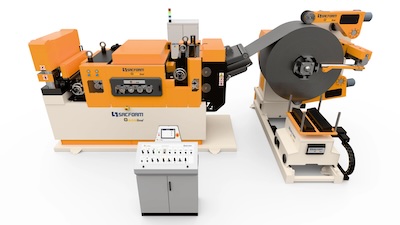 Compact press feeding system